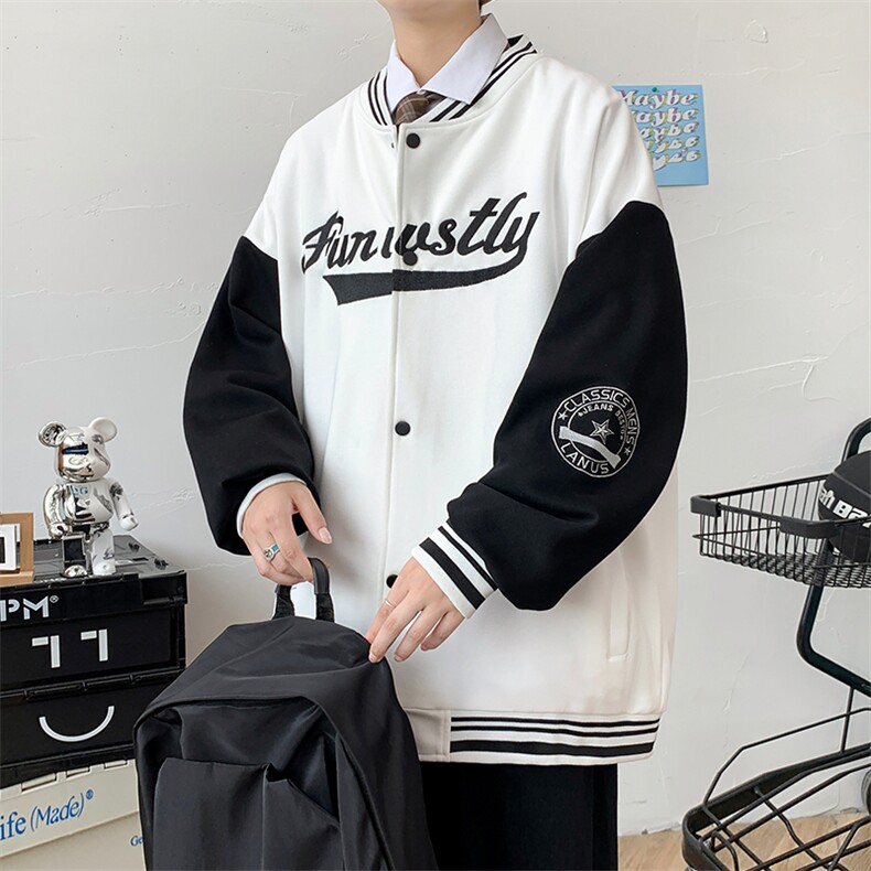 秋季新款重磅棒球服男士2023lns夹克宽松刺绣男装潮流外套P70,男装夹克,电商A086