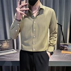 主推新款足货秋冬男士内搭长袖衬衫小伙店主条纹衬衣C601P48控78，男装衬衫，星座301B-1