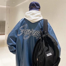 美式PU皮棒球服外套男春秋季ins宽松休闲百搭夹克CW2327-P58，男装夹克，星座512-2