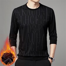 2023春秋季新款男士长袖加绒上衣中青年印花圆领卫衣休闲打底衫，男装卫衣，电商B212（原钱塘6029）