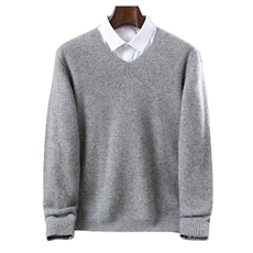 时尚百搭男士V领羊毛衫经典简约保暖毛衣高品质秋冬新品男装，男装羊毛衫，暖钟情羊绒