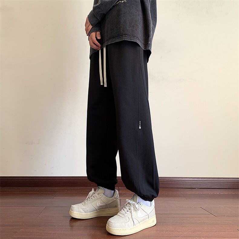港风休闲裤男宽松拖地束脚裤卫裤KP725P40,男装休闲裤,星座1204-3
