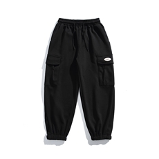 2025冬季新款男装日系宽松加绒加厚运动休闲棉裤束脚卫裤P956-F85，男装休闲裤，电商A101（原外27）