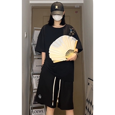 风绣花短袖T恤棉麻新中式宽松半袖体恤衫T3523-P32【特价】，男装T恤，电商A007