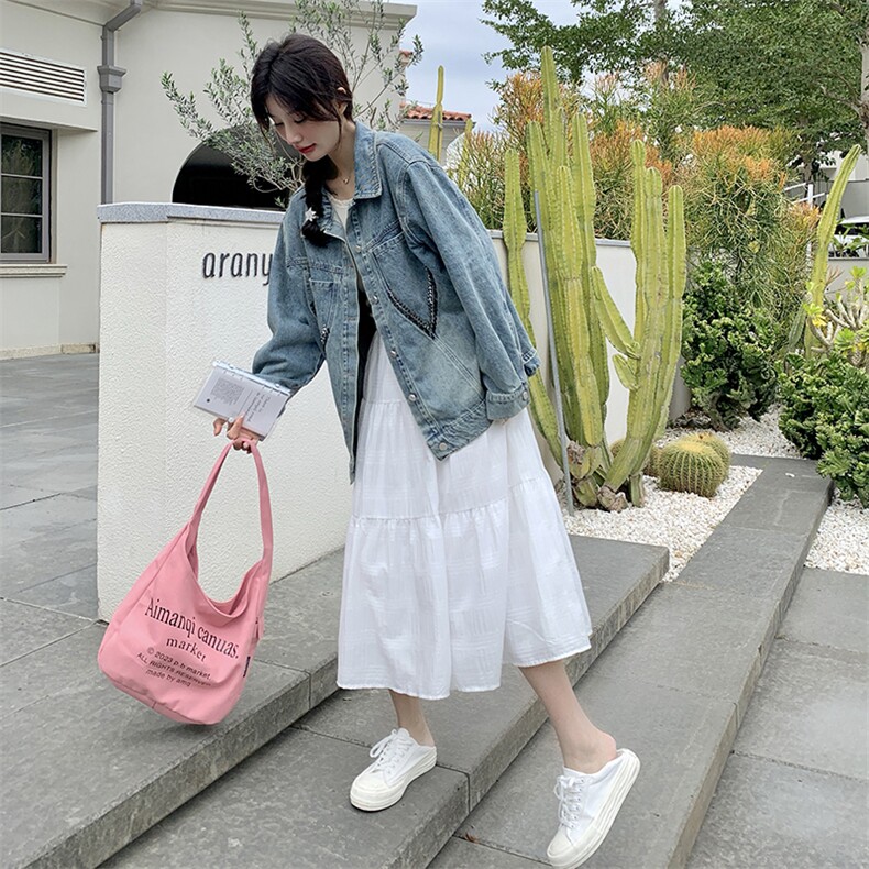 牛仔外套女宽松慵懒风2025春新款韩版宽松设计感洋气小个子上衣潮,女装牛仔外套,浙宝220
