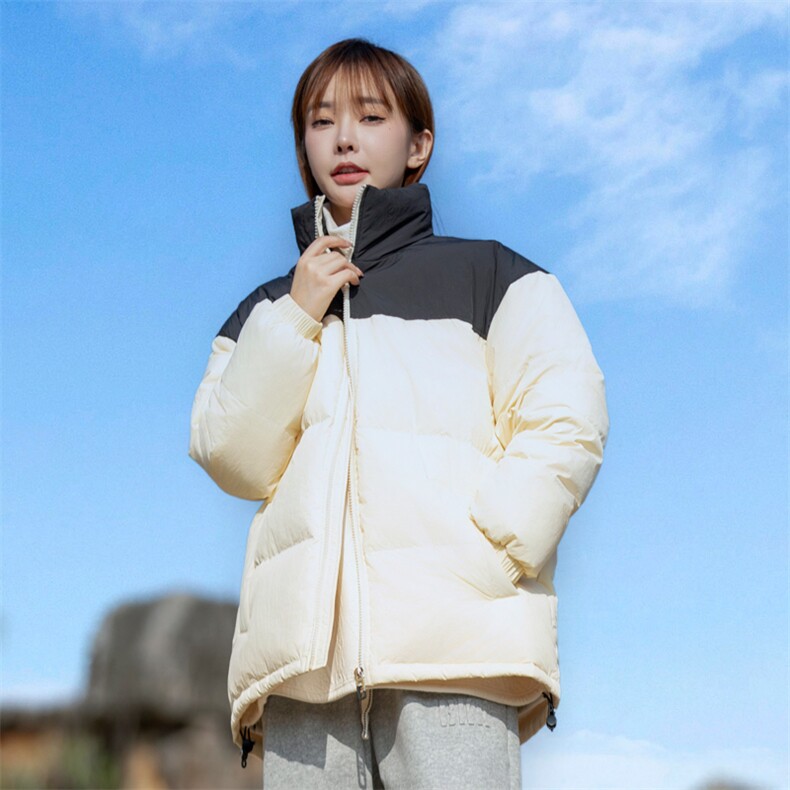 Y9977-P160冬季90绒大码情侣羽绒服（黑色，米白插黑S-6XL）,男装羽绒服,星座109