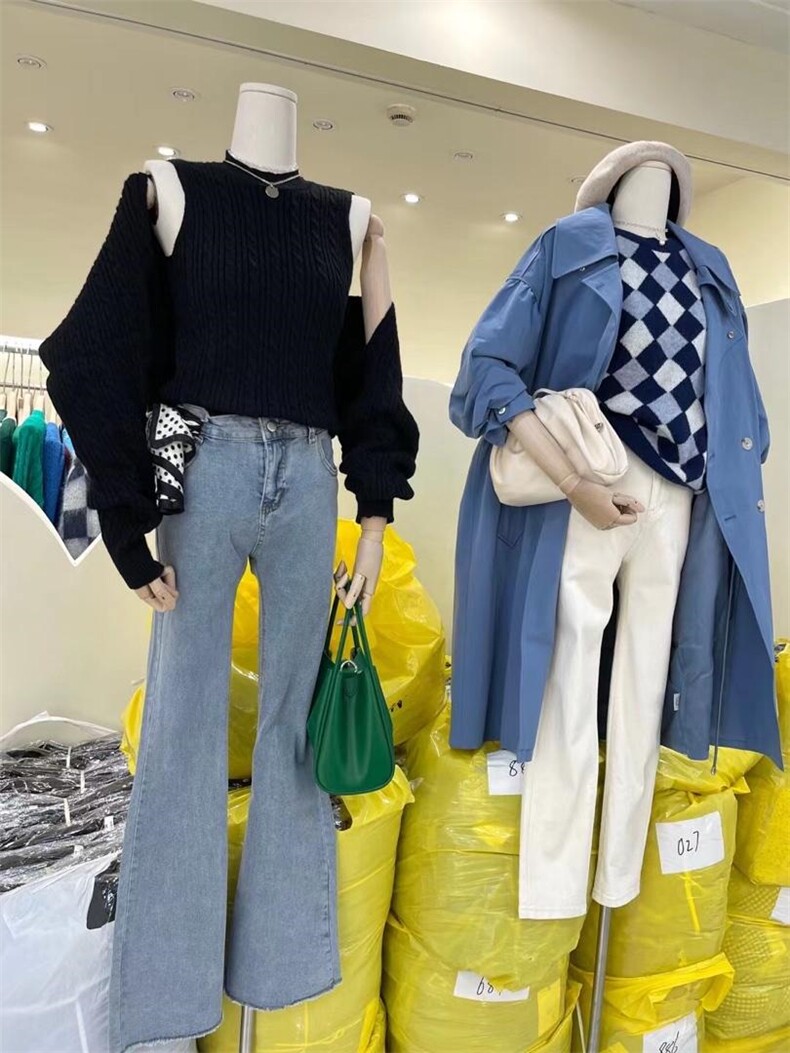 现货 花纹围脖披肩两件套毛衣，女装针织衫/毛衣，东町