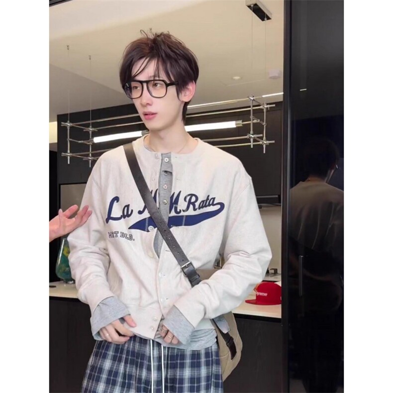 迪希鸟2025新款男款重磅圆领刺绣开衫卫衣时尚休闲百搭潮流GXX,男装卫衣,星座506A