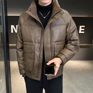冬季店主羽绒服简约时尚保暖品质数据款简约皮外套男99170-P185图片