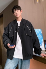 2024秋季潮牌宽松休闲棒球服外套美式复古飞行员夹克男JK219-P85，男装夹克，四季星座505