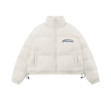 白底23冬季时尚百搭宽松字母印花潮流棉服外套MY65001P85控118，男装棉衣，电商A268-1