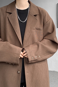8XL-M肌理感西服美式休闲西装外套男复古痞帅高级感衣服XF002P85图片