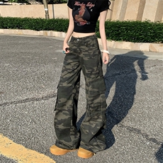 美式复古迷彩工装裤男女2026新款多口袋设计感宽松显瘦YD6602-P55，男装工装外套，星座509