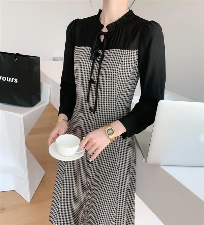 秋装新款连衣裙，女装连衣裙，艾伊贝雪