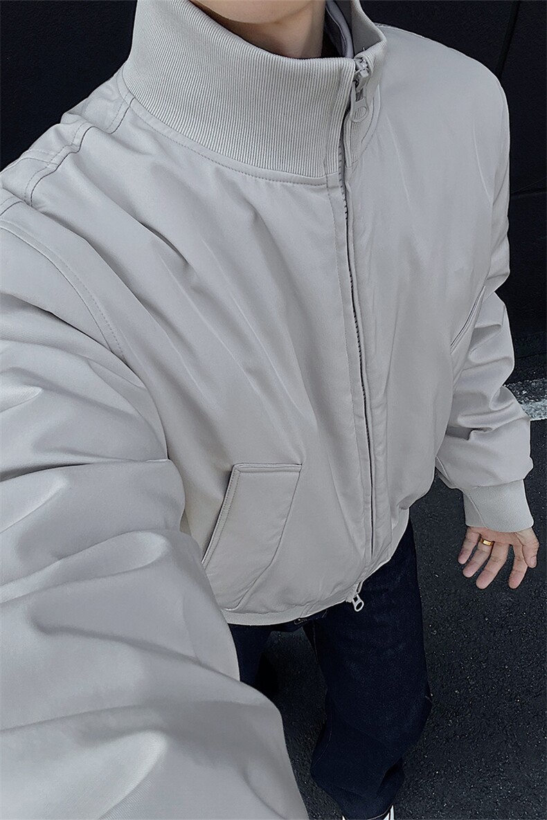 夹棉立领外套夹克保暖棉衣美式教练短款外套5D1199-TP48不,男装夹克,电商A102