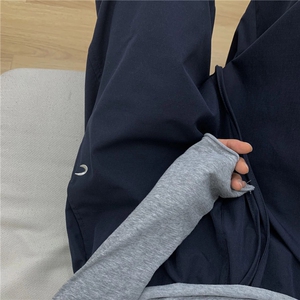 美式高街加绒工装裤男女情侣秋冬2024新款高腰阔腿休闲运动裤图片
