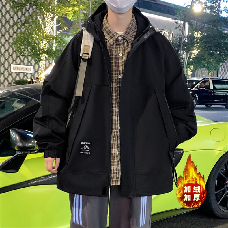 JK6810加厚-P98冬季大码工装连帽加厚棉衣冲锋衣,男装夹克,星座109