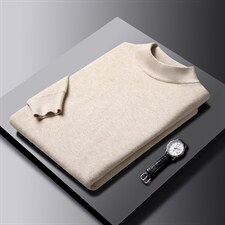 BJY810冬季新款男士半高领加绒加厚毛衣针织打底衫男装保暖P70,男装针织衫/毛衣,电商B360