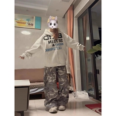 W10642-P53网图现货华棉复合印花连帽开衫卫衣，男装卫衣，星座1608