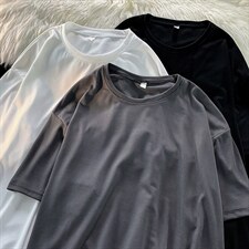 夏季冰丝运动休闲两件套圆领短袖短裤宽松时尚套装男T1134-P36，男装T恤，星座512-2