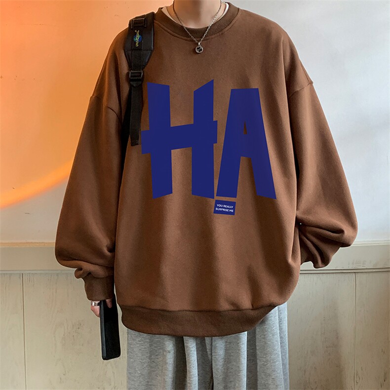圆领卫衣男大码加厚加绒长袖t恤男S6258-P28加绒款-P33,男装卫衣,电商A040