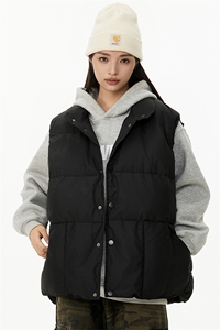 现货 90%绒标有报告 短款宽松羽绒服马甲上衣Y201-P198图片