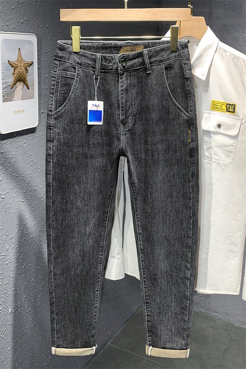 直播春夏新款牛仔裤男微跨弹力复古薄款休闲长裤NZK7553-P70,男装牛仔裤,星座1207-1
