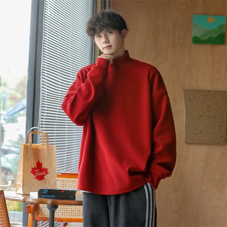 秋冬卫衣男潮流高领卫衣时尚休闲卫衣WY727-P32图片