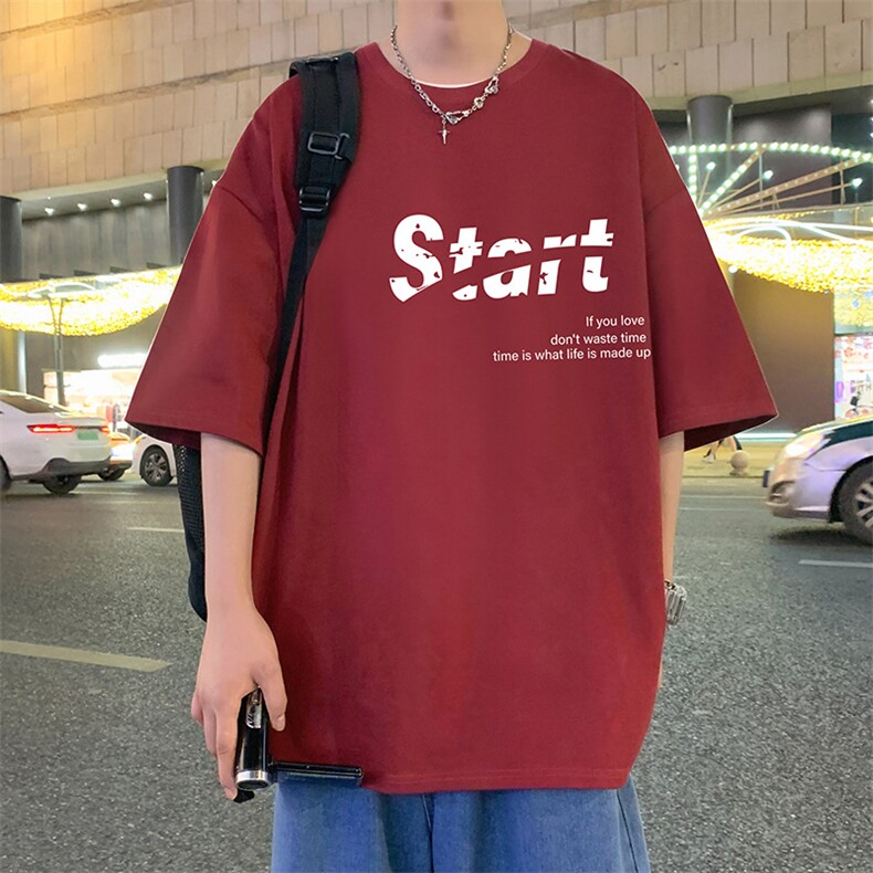 T712P26夏季新品港风高街美式短袖T恤宽松ins重磅纯棉体恤,男装T恤,星座304A