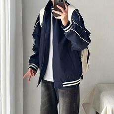 美式外套男士春秋季新款潮牌夹克痞帅男生棒球服JK23-P55，男装夹克，星座208-5
