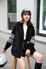 现货供应：双面羊绒拼接针织毛衫袖外套M一XL，其它，拉思维加丝