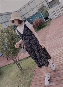 韩版碎花连衣裙图片