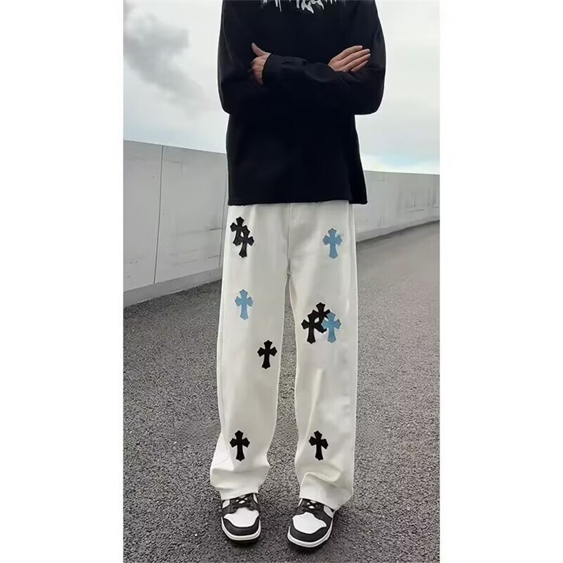 港风潮男季新款牛仔裤嘻哈潮高街潮流痞帅长裤513ACK2515P45,男装牛仔裤,星座513A