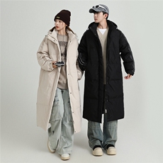 羽绒服冬季新款中长款情侣韩版连帽羽绒服外套Y918/P190，男装羽绒服，星座202