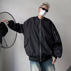 秋季新款港风夹克男休闲时尚潮牌宽松刺绣双层美式外套JK03-P65，男装夹克，星座1116A-1（原606A）