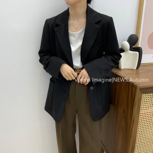 4023A新品2021新秋季工厂设计款西服肩部设计显瘦,女装其它,素妮