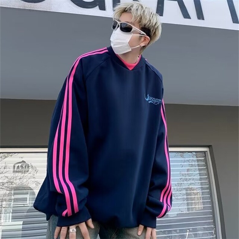 2025春季圆领卫衣休闲印花上衣美式男款宽松潮牌WY105P40,男装卫衣,星座1108