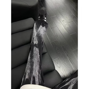 扎染牛仔裤男直筒做旧水洗复古休闲痞帅百搭高街裤子L11311-P45图片