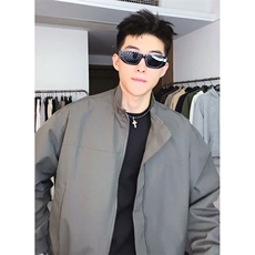26春装新款美拉德立领飞行夹克boxy廓形休闲百搭外套上衣JK6500，男装夹克，电商A486