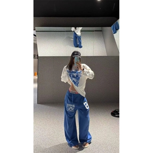 【特价】美式宽松运动卫裤印花潮 P46 YW888图片
