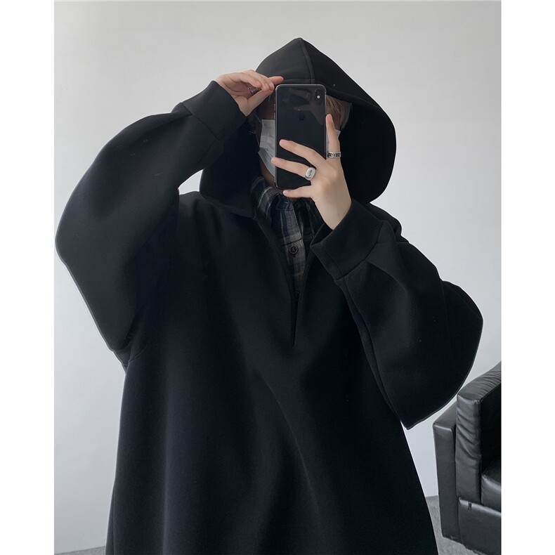 现货 WY10178-特p58 加绒P68 重磅卫衣大码假俩件连帽衫美式外套图片
