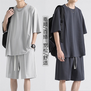 夏季冰丝抗皱宽松套装S-3XL  73%涤纶23%锦纶4%氨纶TZ50-特批65图片