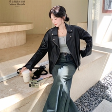 黑色中性风机车皮衣外套女2025秋季新款高级感时尚炸街百搭夹克潮，女装皮衣，2C058