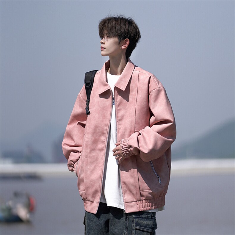 L-9XL春季新款PU皮夹克大码美式翻领休闲夹克JK6833-P7883控128,男装夹克,星座109