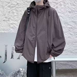 F16山系户外露营多口袋冲锋衣外套男宽松抽绳双拉链机能工装夹克图片