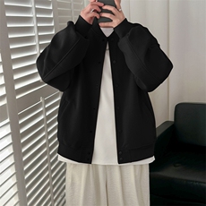 现货-春季新品个性百搭夹克男休闲纯色棒球服外套-AJ2414-P105，男装夹克，电商A351
