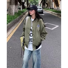 复古刺绣飞行夹克男女春秋小众设计感宽松百搭棒球服外套JA222，男装夹克，星座1116A（原606A-3）