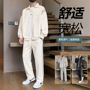 TK11-P80男生印花套装学生夹克青少年上衣开衫大童裤子外套