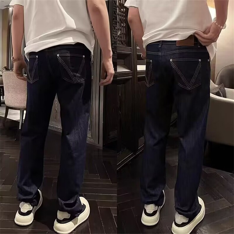 1506-1/KX951/P49个性字母牛仔裤嘻哈ins潮高街潮流痞帅长裤男款图片