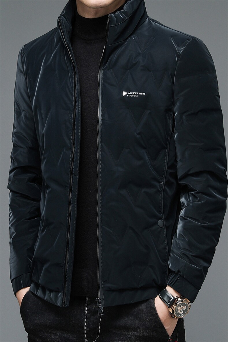 B-N6653冬季男士羽绒服外套男装立领修身白鸭绒保暖潮流帅气P186，男装羽绒服，电商B360